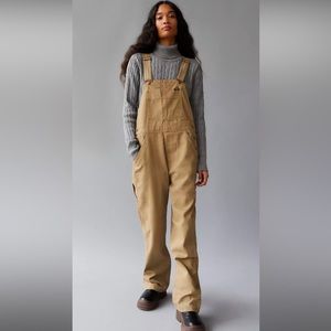 Wrangler Straight Leg Bib Overalls Khaki NWT Large